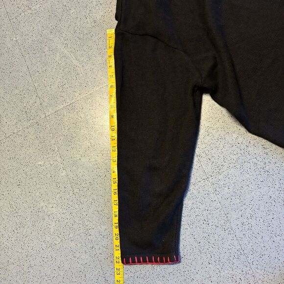 Quacker Factory Black Button-Up Cardigan Angels & Hearts Sweater Size 2X - Picture 12 of 12